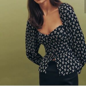 Reformation Katana Top Bowtie - Size 8